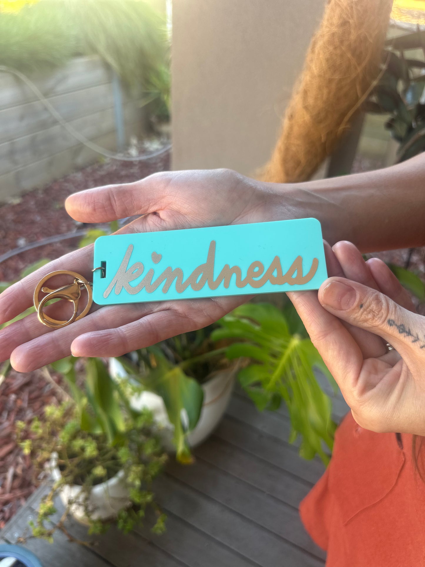 Kindness keychain/ bookmark- green